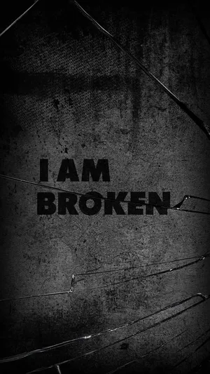 I Am Broken Text Aerial View Wallpaper