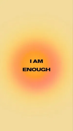 I Am Enough Quote With The Sun Wallpaper