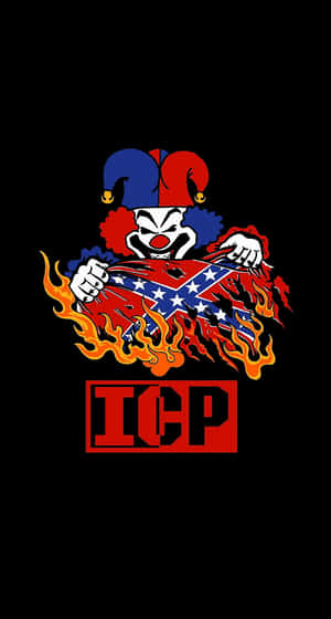 I C P Clown Ripping Flag Wallpaper