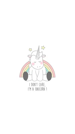 I Don't Care Unicorn Wallpaper