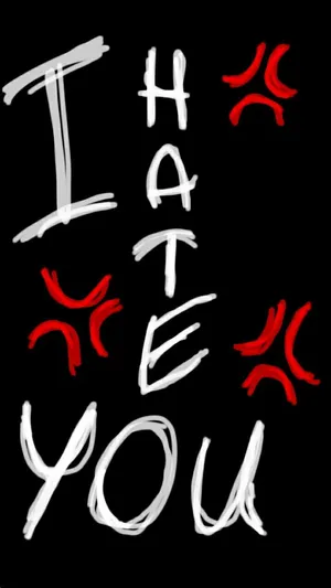 I Hate You With Stress Mark Wallpaper