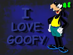 I Love Goofy Art Wallpaper