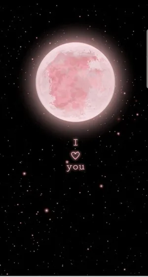 I Love You Pink Moon Wallpaper