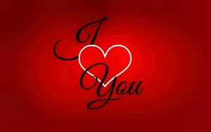 I Love You Red Poster Wallpaper