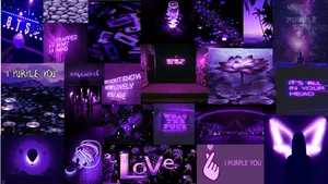 I Purple You Collage Pictures Wallpaper