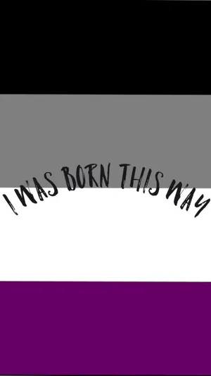 I Was Born This Way Asexual Quote Wallpaper