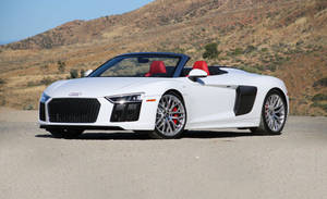 Ibis White Audi R8 Spyder Wallpaper