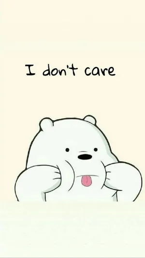 Ice Bear I Don't Care Wallpaper