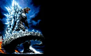 Ice Blue Color Godzilla Wallpaper