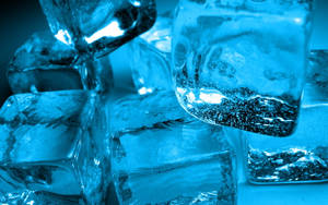 Ice Cube Blue Close-up Wallpaper