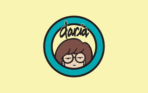 Iconic Daria Morgendorffer In A Blue Circle Wallpaper