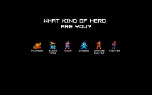 Iconic Pixel Gaming Characters Wallpaper