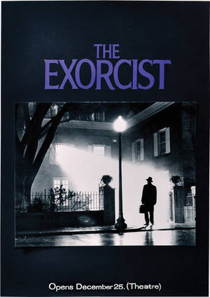 Iconic Scene From The Horror Classic The Exorcist Wallpaper