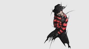 Iconic Slasher Freddy Krueger In Action Wallpaper