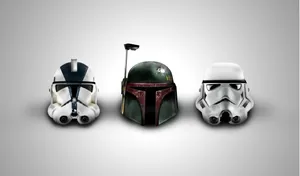 Iconic Star Wars Helmets Wallpaper