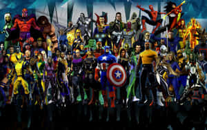 Iconic Superheroes Of Marvel Ipad Wallpaper