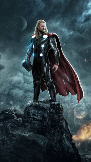 Iconic Thor Superhero Of Marvel Wallpaper