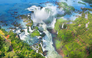 Iguazu Falls Largest Broken Waterfall Wallpaper