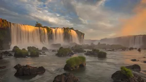Iguazu Falls Towering Cliff Wallpaper