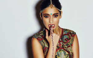 Ileana D'cruz Cultural Dress Wallpaper