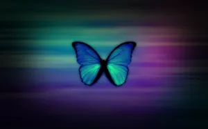 Illuminate Your Style With This Neon Purple & Blue Butterfly Wallpaper