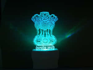 Illuminated Indian Emblem Wallpaper