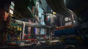 Illuminated Night Cityscape Wallpaper