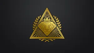 Illuminati Gold On Black Background Wallpaper