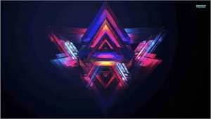 Illuminati Neon Colored Triangle Wallpaper