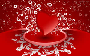 Image A Bright Red Heart, Perfect For Love And Romance Wallpaper