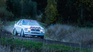 Image A Side-view Of A Red Toyota Ae86 Wallpaper