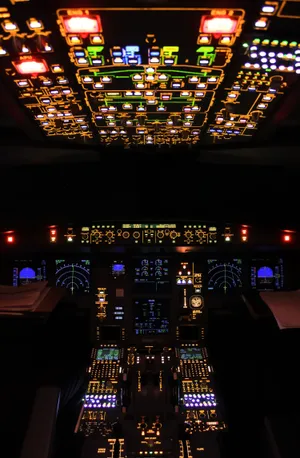 Image Modern Digital Airplane Cockpit Wallpaper