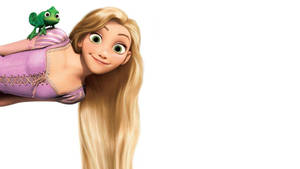 Image Rapunzel And Pascal Peeking Wallpaper
