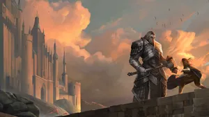 Image Warriors Engage In Epic Battle Wallpaper