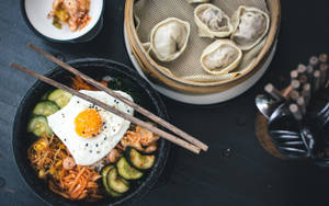 Immerse In The Korean Culture With Delectable Aesthetic Food Wallpaper