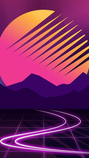 Imposing Outrun Collage Wallpaper