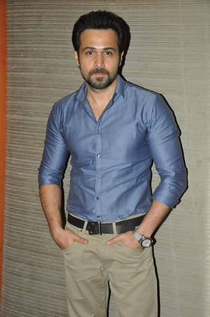 Imran Hashmi Blue Shirt Wallpaper