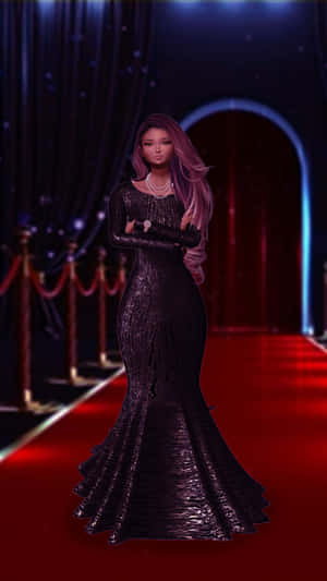 Imvu Black Gown Wallpaper