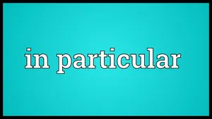 In Particular Wallpaper