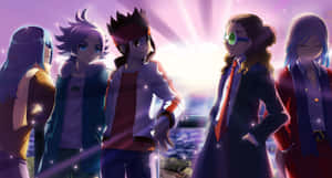 Inazuma Eleven Characters Dusk Backdrop Wallpaper