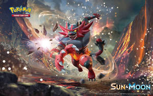 Incineroar In Sun And Moon Wallpaper