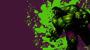 Incredible Hulk With Green Splatters Wallpaper