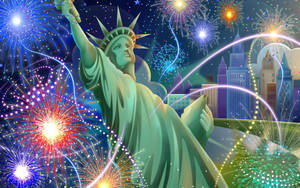 Independence Day Statue Of Liberty Art Wallpaper