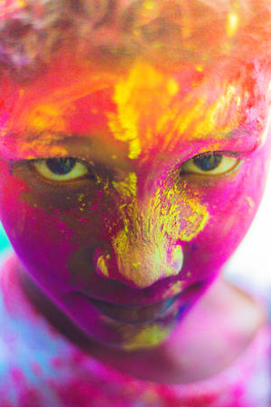 India Holi Portrait Wallpaper