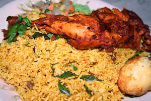 Indian Dish Chicken Biryani Wallpaper