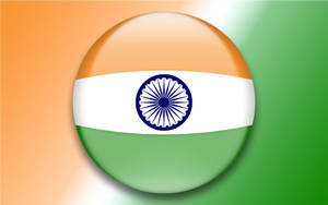 Indian Flag On Circular Icon Wallpaper