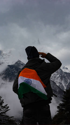 Indian Flag On Jacket Wallpaper