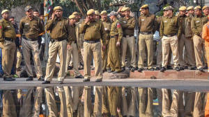 Indian Police Awaiting Deployment Wallpaper