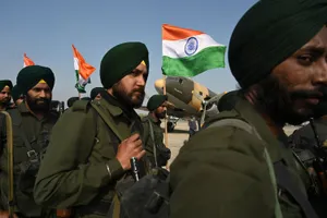 Indian Soldiers At Airport Wallpaper