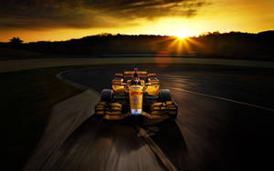 Indianapolis 500 Car At Sunset Wallpaper